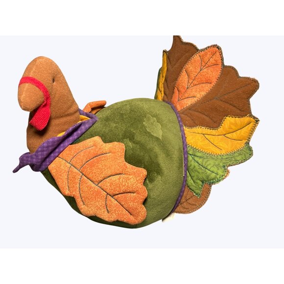 Hallmark Thanksgiving Turkey Plush Decoration 9" Polyester  Cardboard Stiffener - Picture 3 of 12
